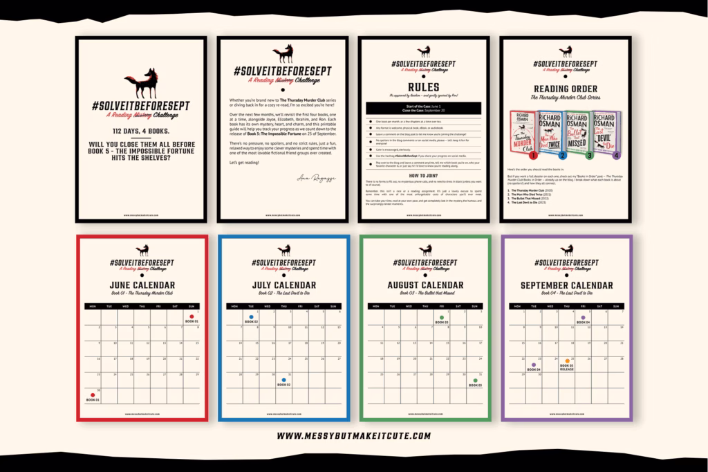 The Thursday Murder Club Free Printables